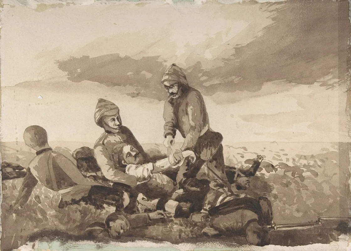 The Wounded Comrade Wall Art by Nicholas Shiels - High-Resolution Digital Print
