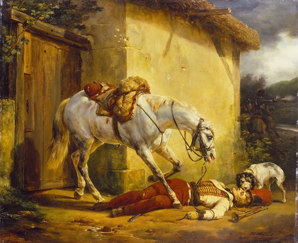The Wounded Trumpeter Wall Art by Horace Vernet - High-Resolution Digital Print