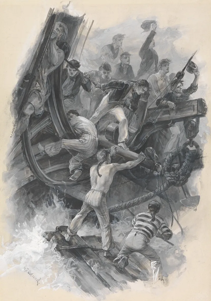 The Wreck Of The Apollo Frigate Wall Art by William Heysmann Overend - High-Resolution Digital Print