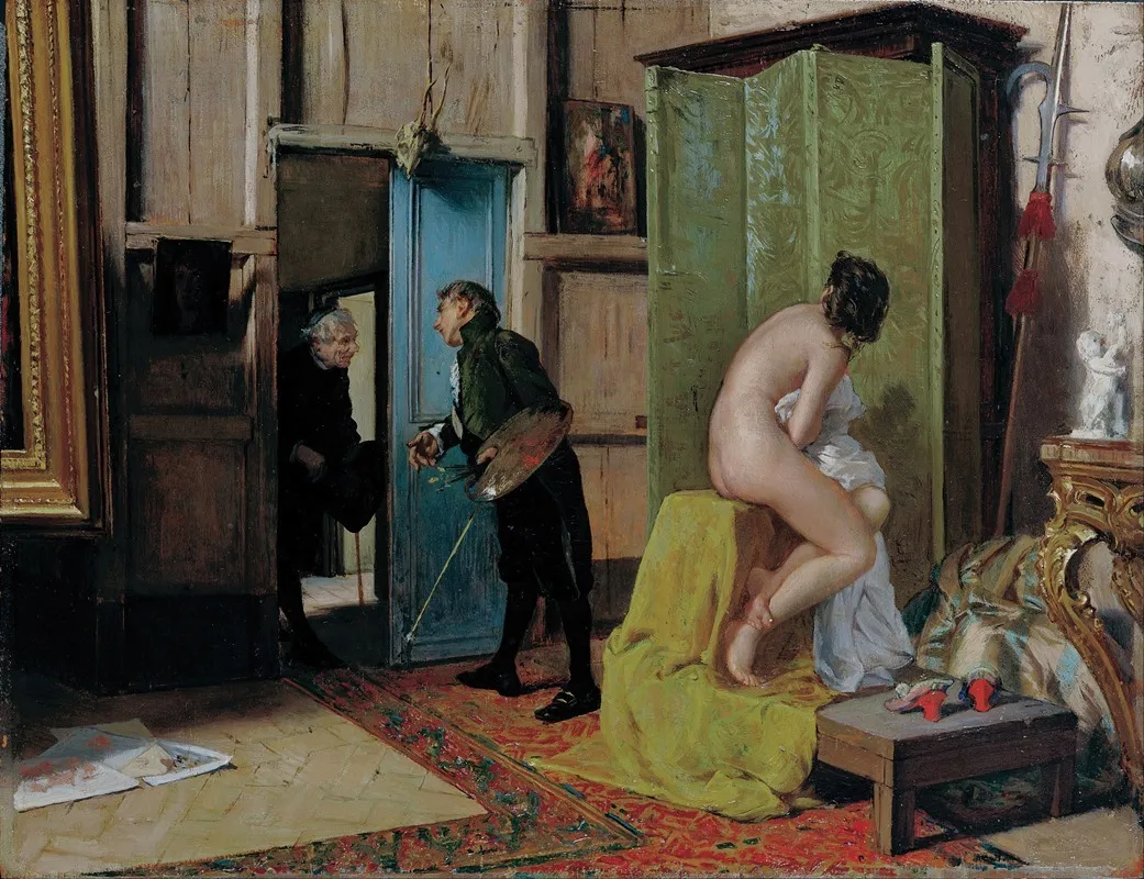 The Wrong Moment Wall Art by Eduardo Zamacois y Zabala - High-Resolution Digital Print