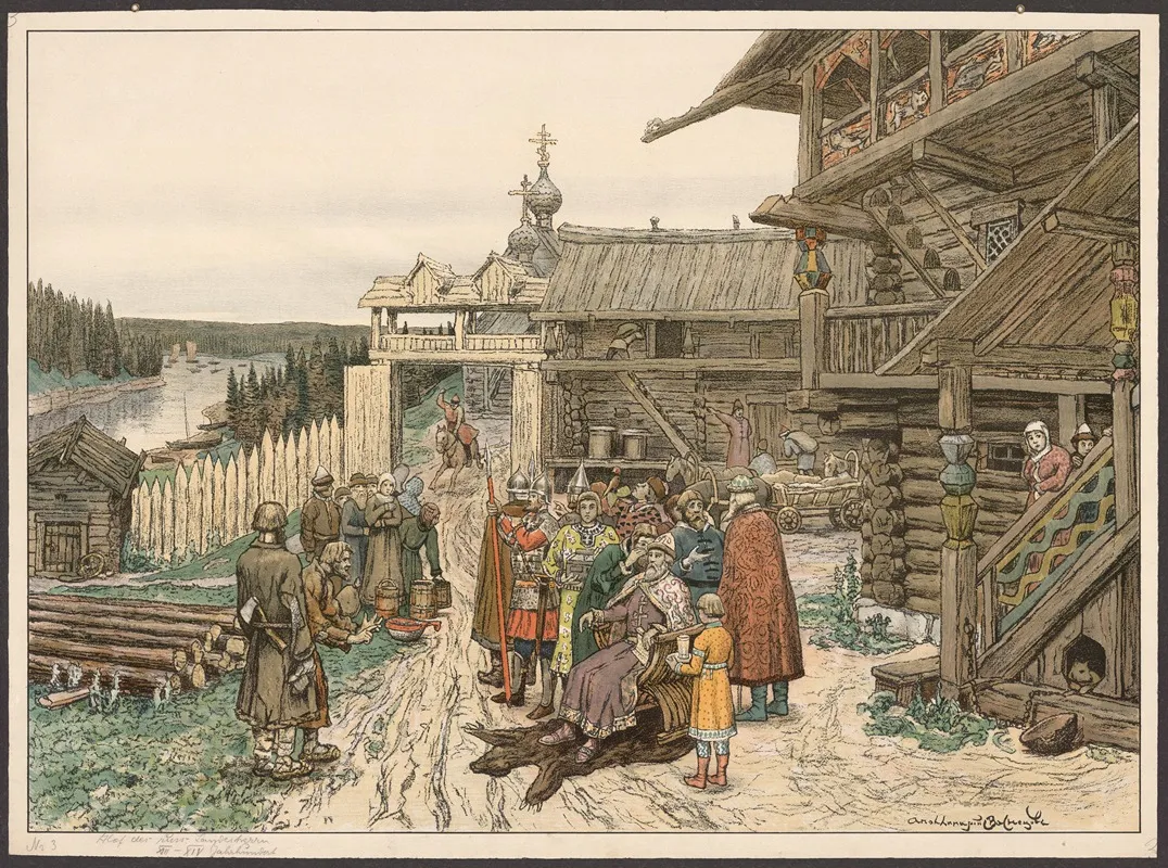 The Yard Of The Local Prince Wall Art by Apollinary Vasnetsov - High-Resolution Digital Print
