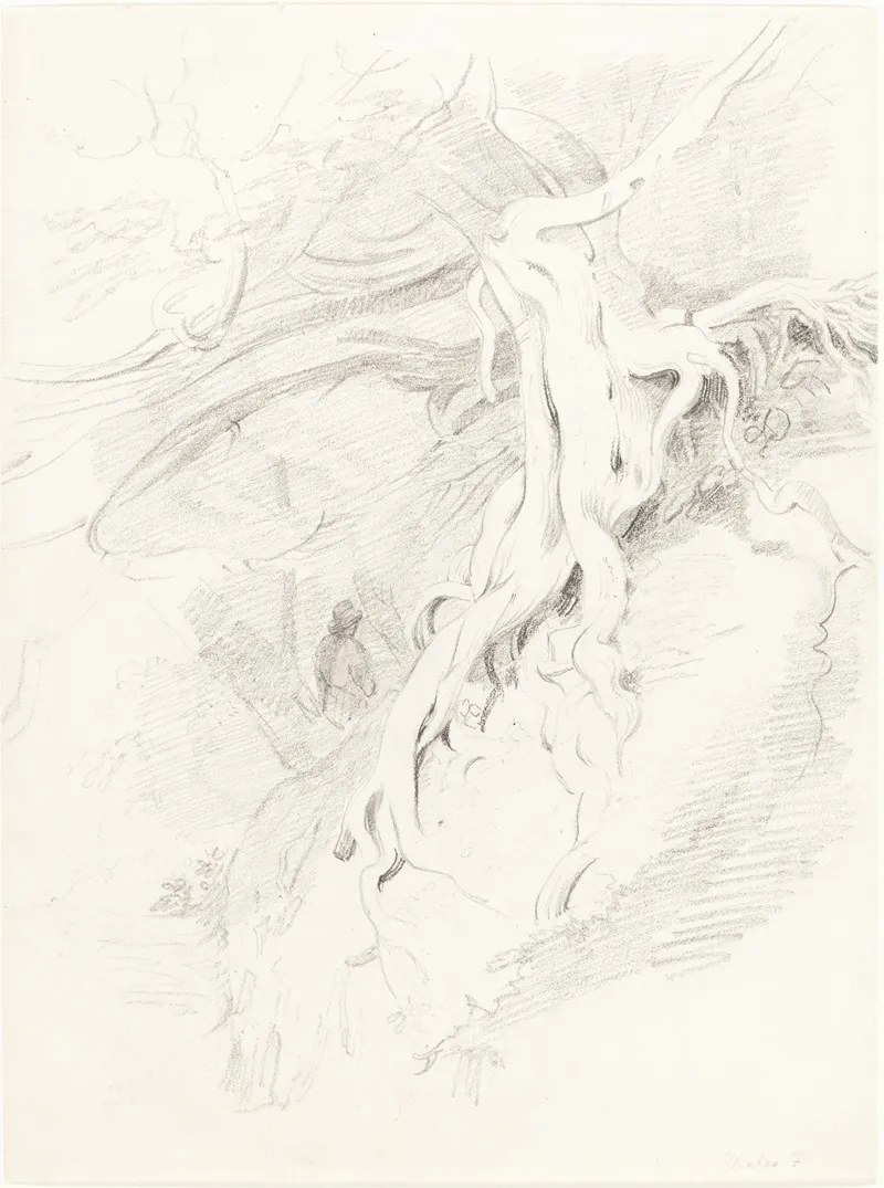 The Yew At Clifton Wall Art by Thales Fielding - High-Resolution Digital Print
