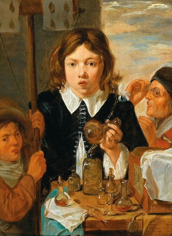 The Young Alchemist Wall Art by Joos van Craesbeeck - High-Resolution Digital Print