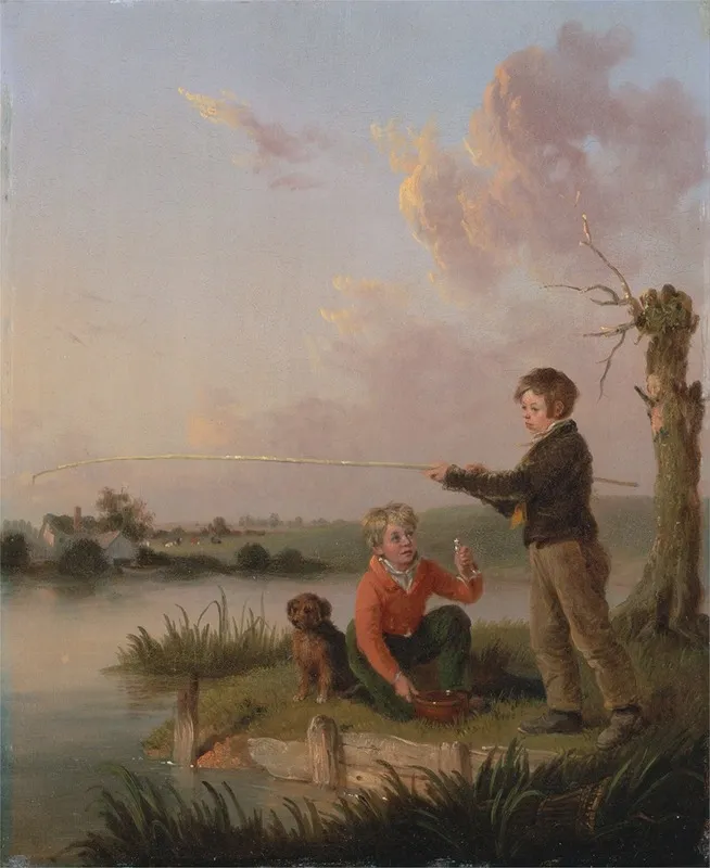 The Young Anglers Wall Art by Edmund Bristow - High-Resolution Digital Print