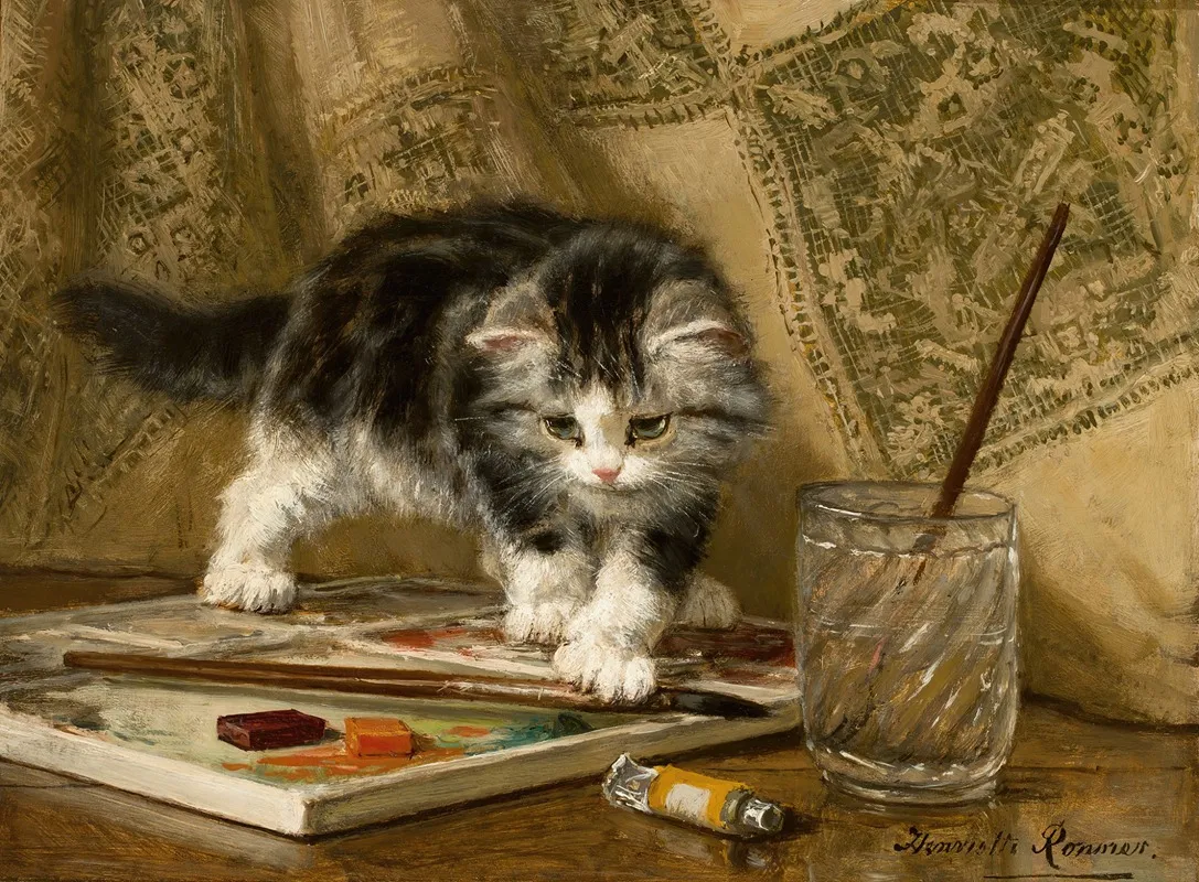 The Young Artist 4 Wall Art by Henriëtte Ronner-Knip - High-Resolution Digital Print