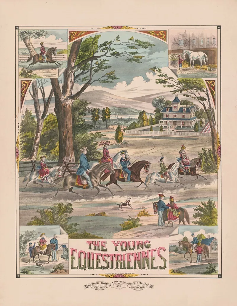 The Young Equestriennes Wall Art by Gaylord Watson - High-Resolution Digital Print