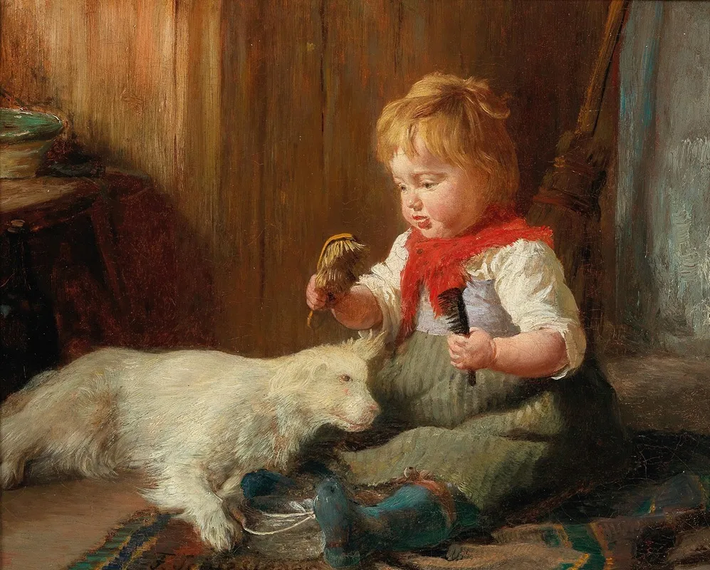 The Young Hairdresser Wall Art by Felix Schlesinger - High-Resolution Digital Print