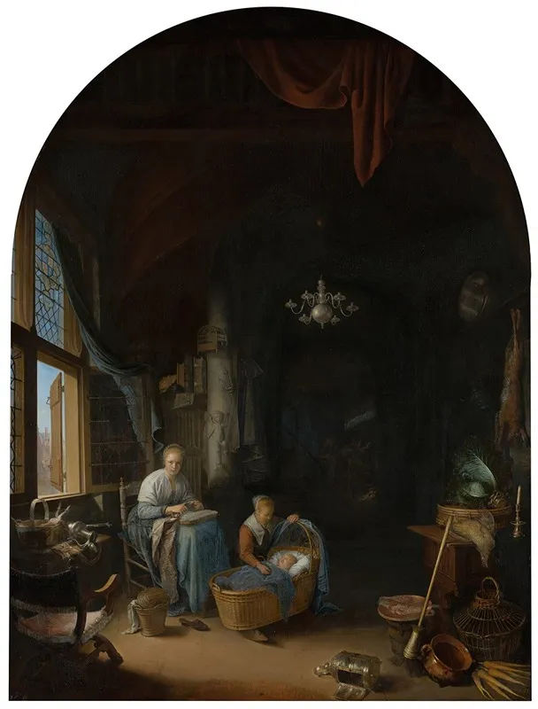 The Young Mother Wall Art by Gerrit Dou - High-Resolution Digital Print
