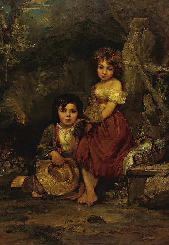 The Young Picnickers Wall Art by William Frederick Witherington - High-Resolution Digital Print