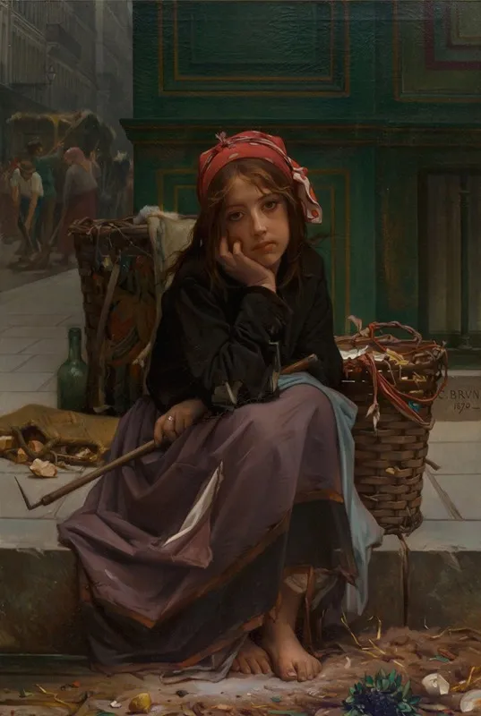 The Young Rag Seller Wall Art by Guillaume-Charles Brun - High-Resolution Digital Print