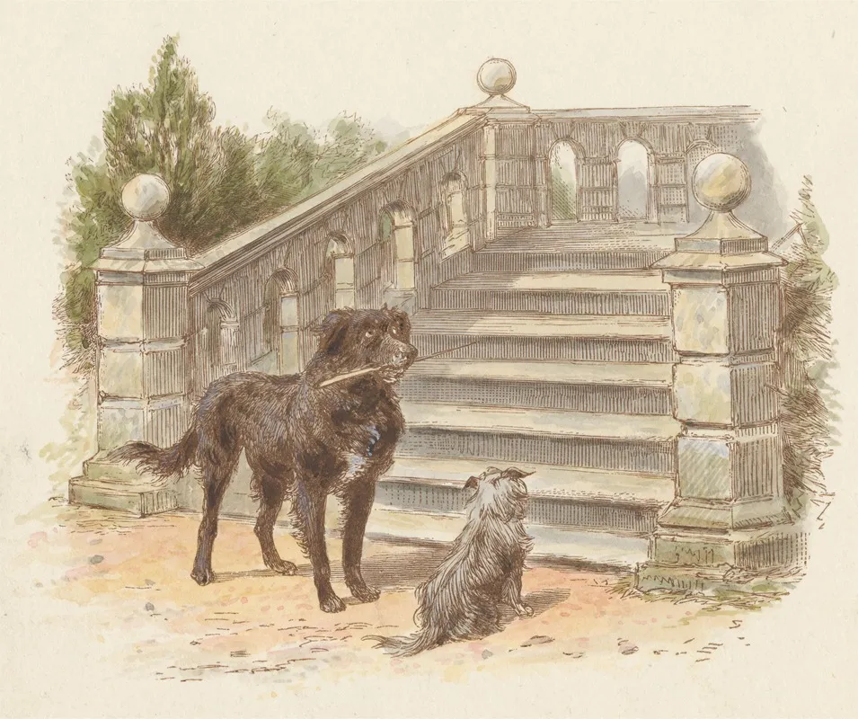 The Young Squire Tail Piece Wall Art by Alfred W. Cooper - High-Resolution Digital Print