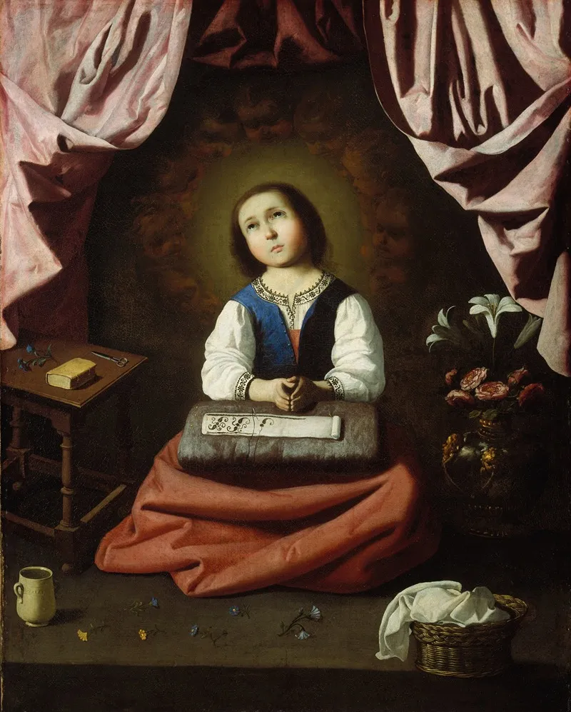 The Young Virgin 2 Wall Art by Francisco de Zurbarán - High-Resolution Digital Print