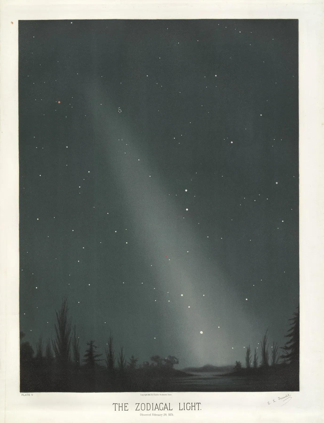 The Zodiacal Light Wall Art by Étienne Léopold Trouvelot - High-Resolution Digital Print