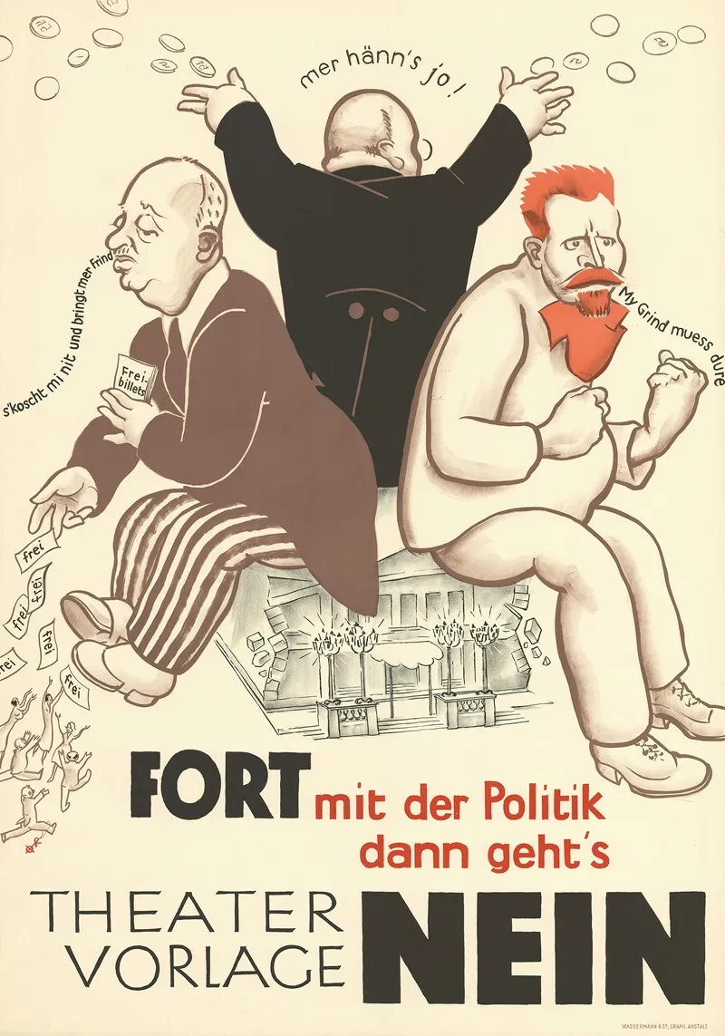 Theatervorlage Nein Wall Art by Paul Kammüller - High-Resolution Digital Print