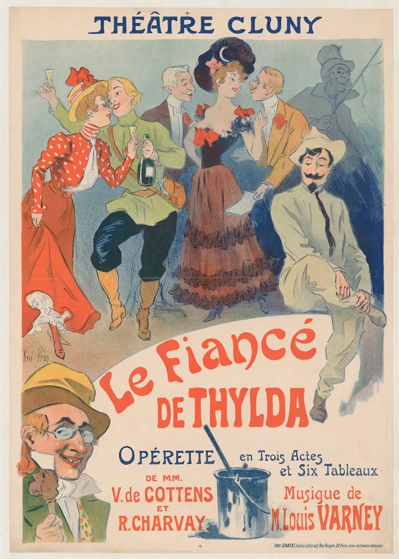 Theatre Cluny La Fiance De Thylda Wall Art by René Péan - High-Resolution Digital Print