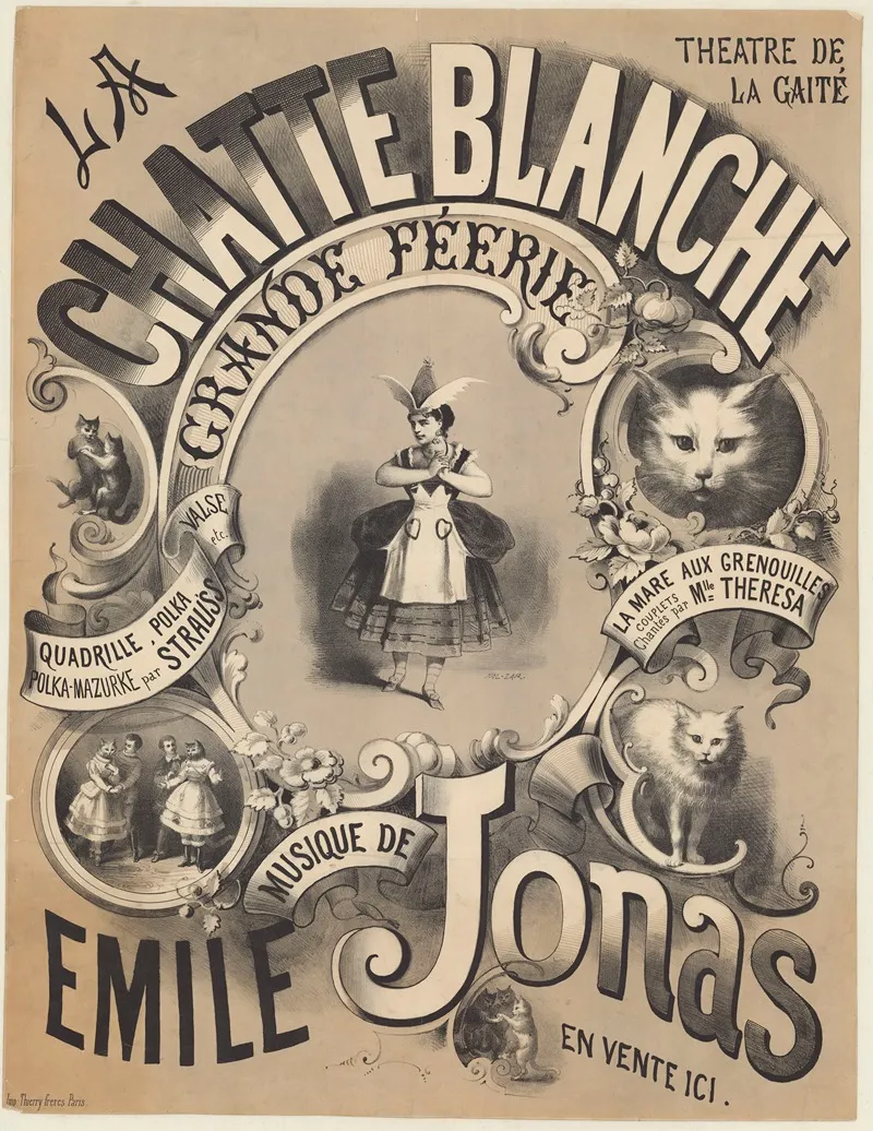 Theatre De La Gaite La Chatte Blanche Grande Feerie Wall Art by Tal-zar - High-Resolution Digital Print