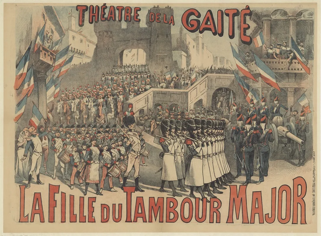 Theatre De La Gaite La Fille Du Tambour Major Wall Art by Imp. Emile Lévy - High-Resolution Digital Print