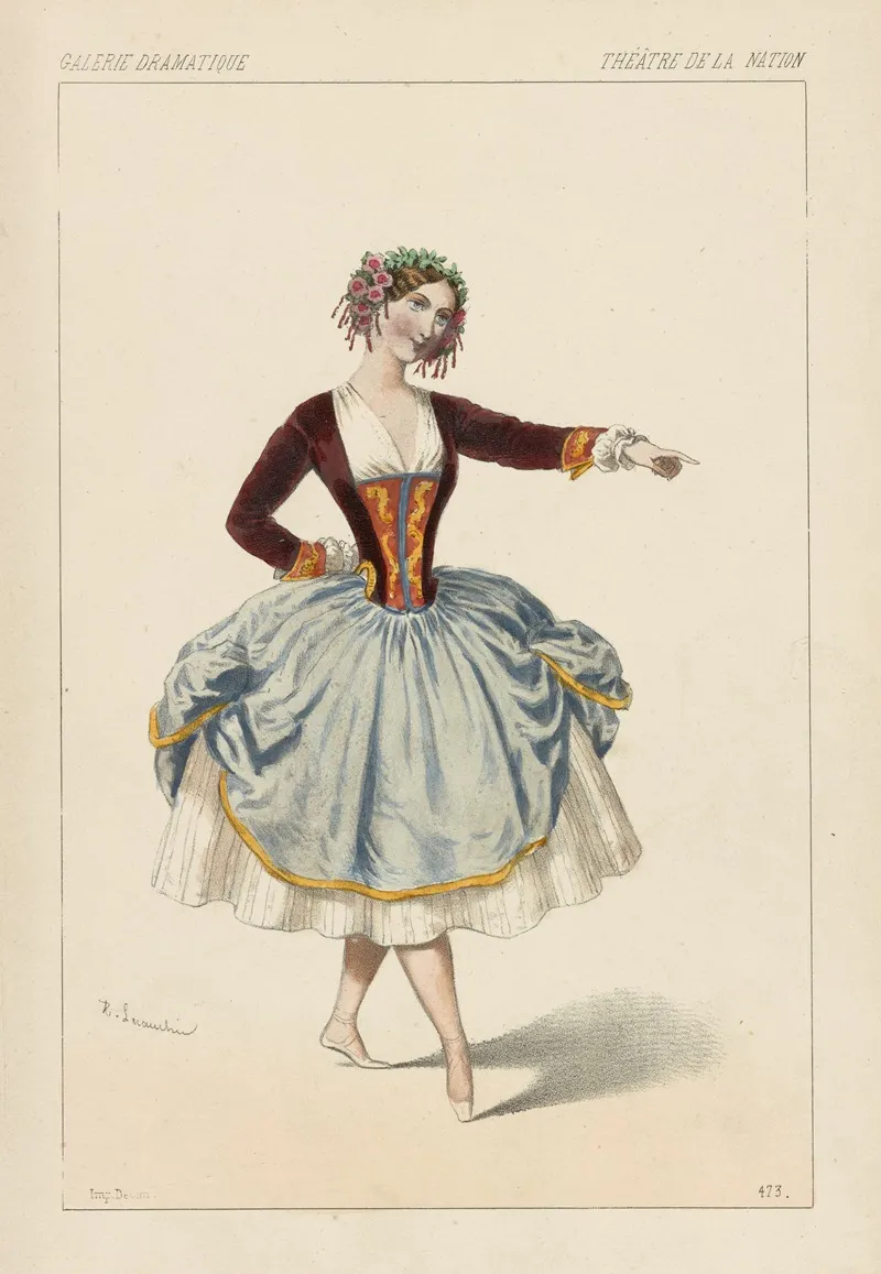Theatre De La Nation Mlle Carlotta Grisi Dans La Filleule Des Fees 1r Acte Wall Art by Alexandre Lacauchie - High-Resolution Digital Print