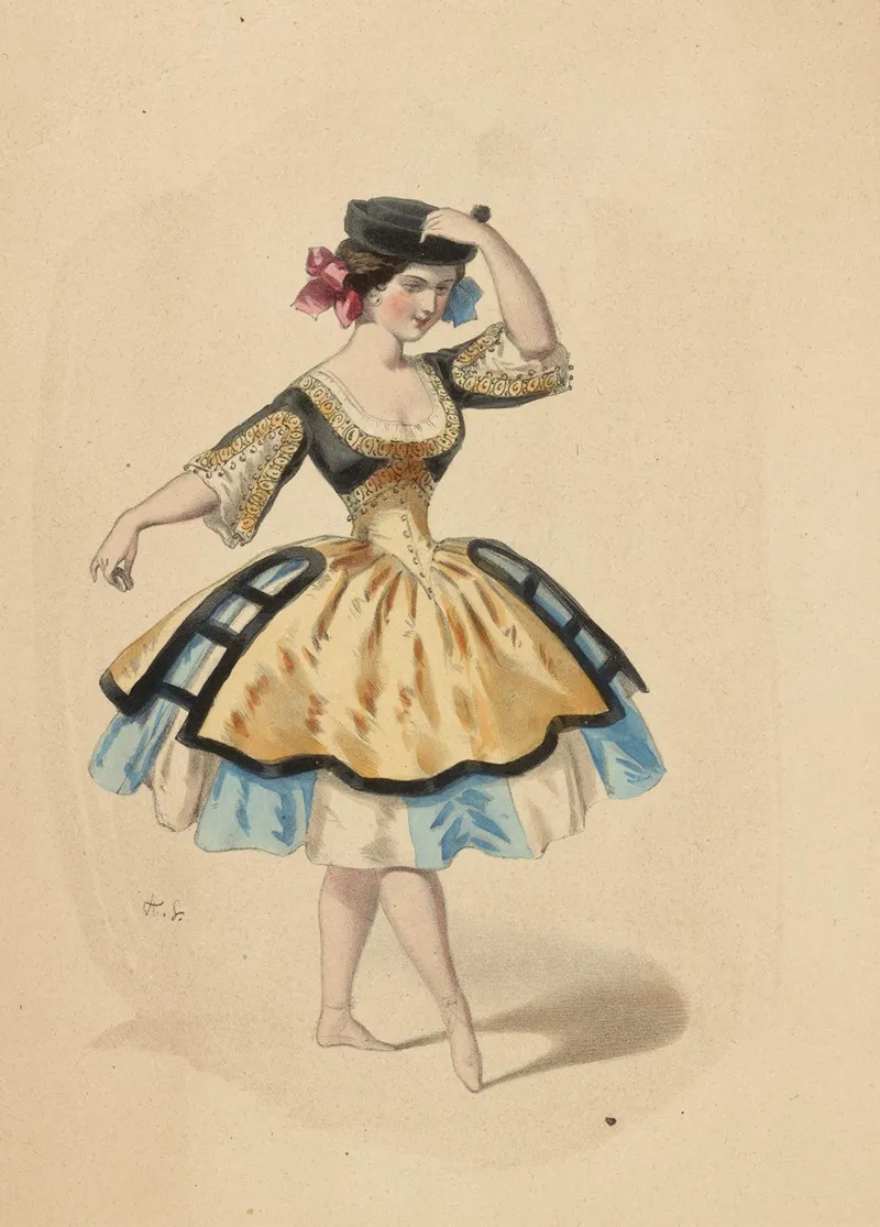 Theatre De La Opera Porte St Martin Mme Honore Dans Le Ballet De La Moresque Wall Art by Alexandre Lacauchie - High-Resolution Digital Print