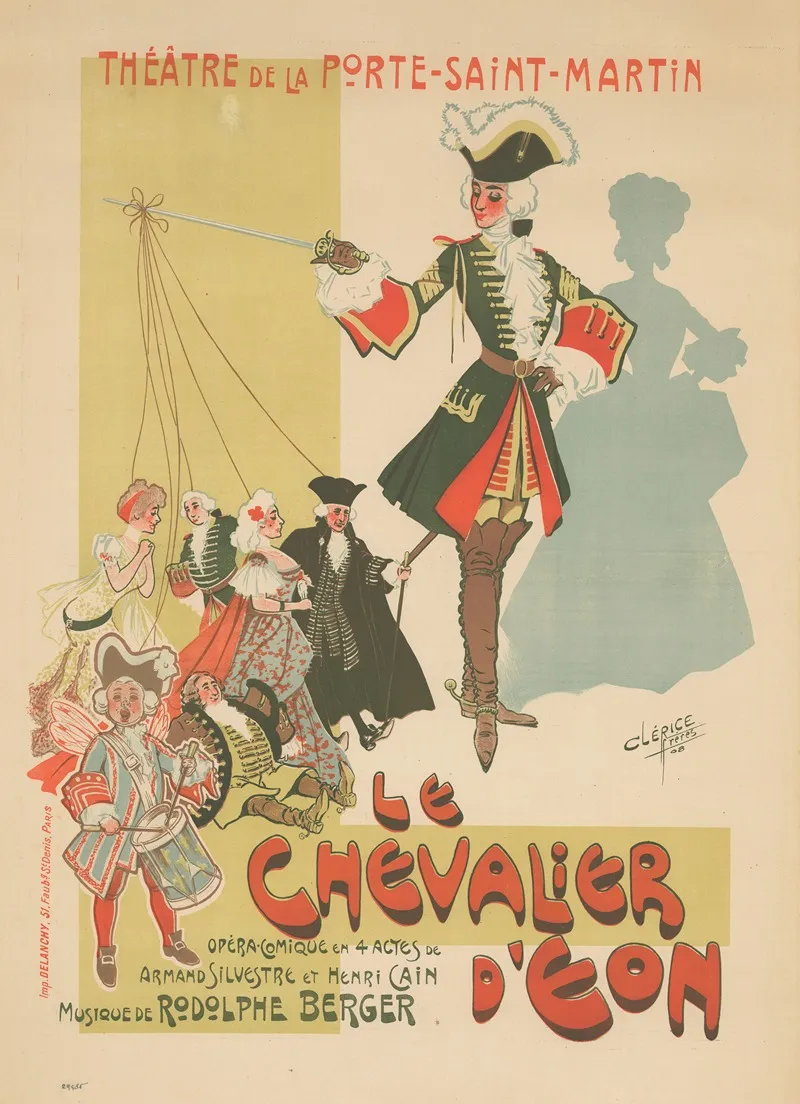 Theatre De La Porte St Martin Le Chevalier D Eon Wall Art by Victor Clérice - High-Resolution Digital Print