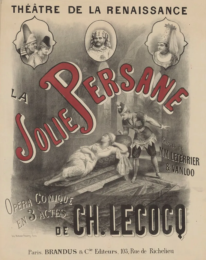 Theatre De La Renaissance La Jolie Persane Wall Art by Pierre-Auguste Lamy - High-Resolution Digital Print