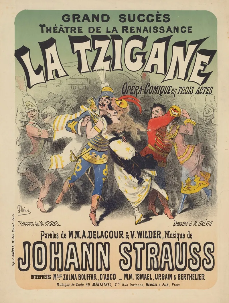 Theatre De La Renaissance La Tzigane Opera Comique En 3 Actes Musique De J Strauss