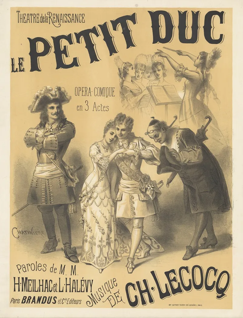 Theatre De La Renaissance Le Petit Duc Wall Art by Antonin-Marie Chatinière - High-Resolution Digital Print