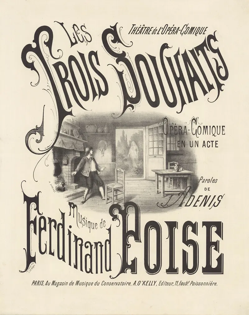 Theatre De Lopera Comique Les Trois Souhaits Wall Art by Antoine Barbizet - High-Resolution Digital Print