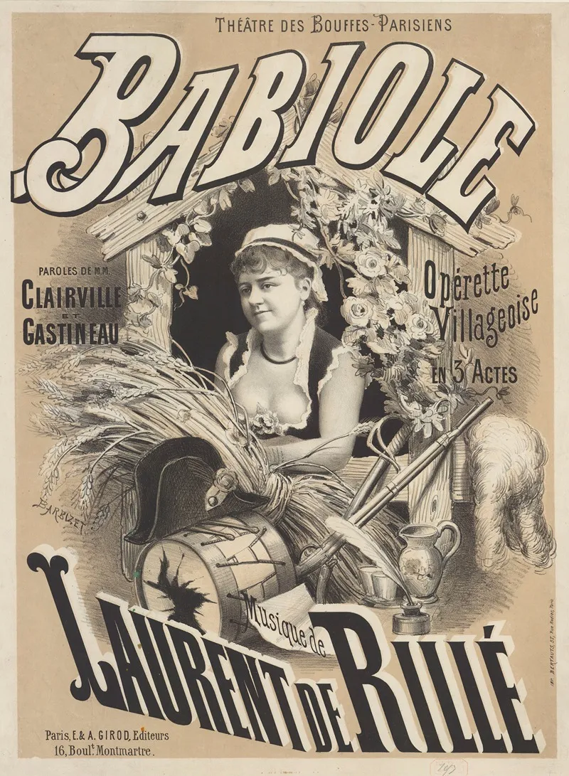 Theatre Des Bouffes Parisiens Babiole Wall Art by Antoine Barbizet - High-Resolution Digital Print