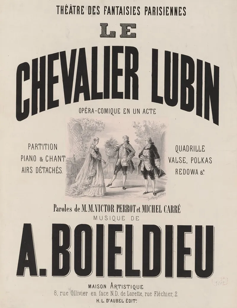 Theatre Des Fantaisies Parisiennes Le Chevalier Lubin Wall Art by Georges Lafosse - High-Resolution Digital Print