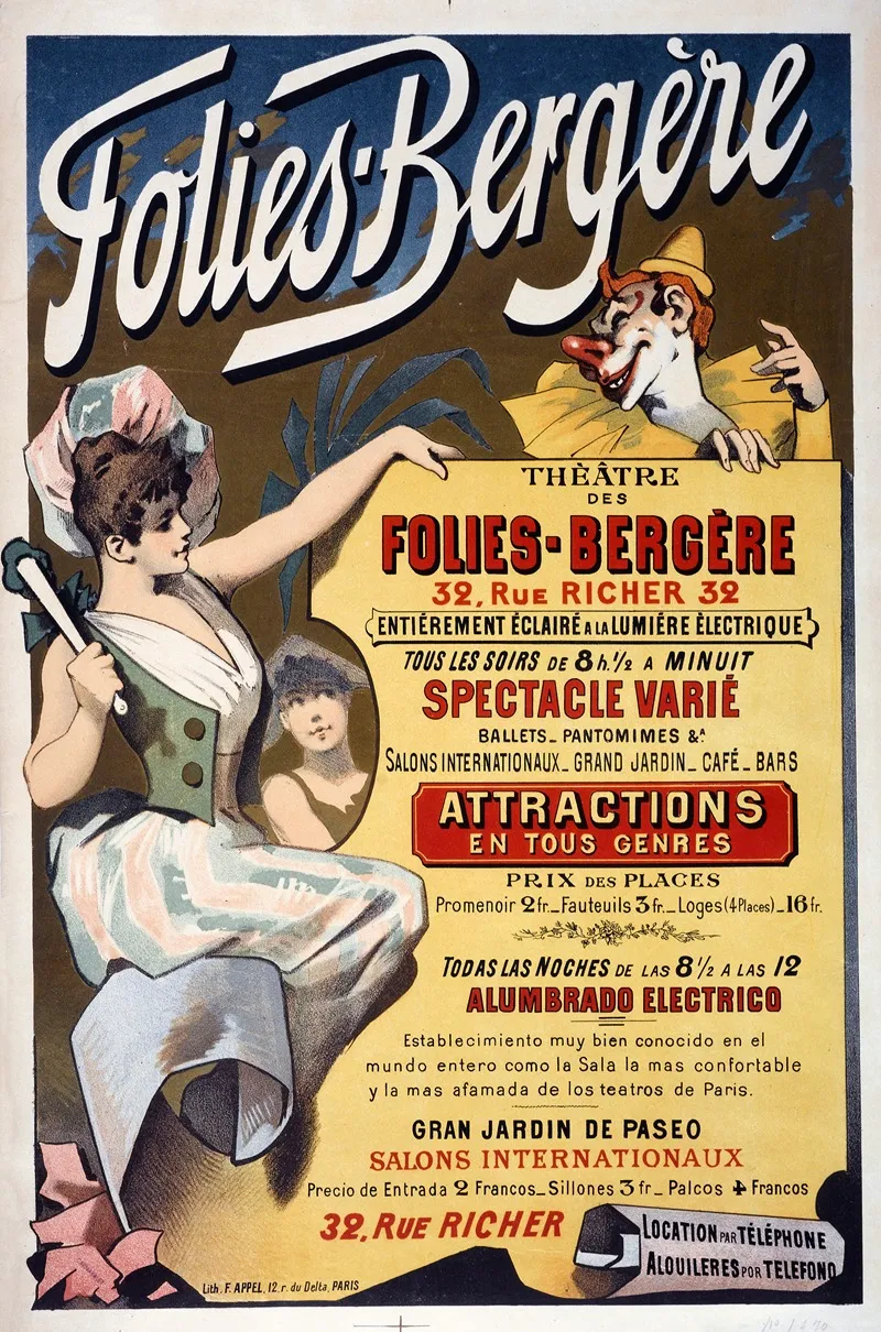Theatre Des Folies Bergere Wall Art by Anonymous - High-Resolution Digital Print