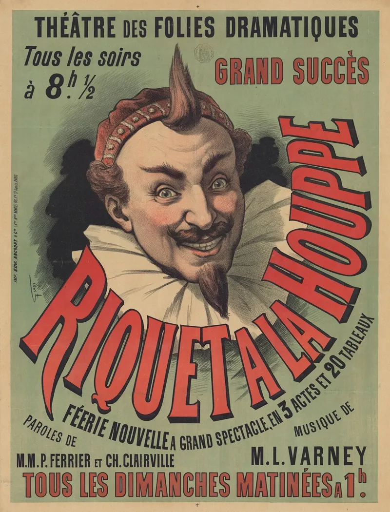 Theatre Des Folies Dramatiques Riquet A La Hpuppe Wall Art by Edward Ancourt - High-Resolution Digital Print