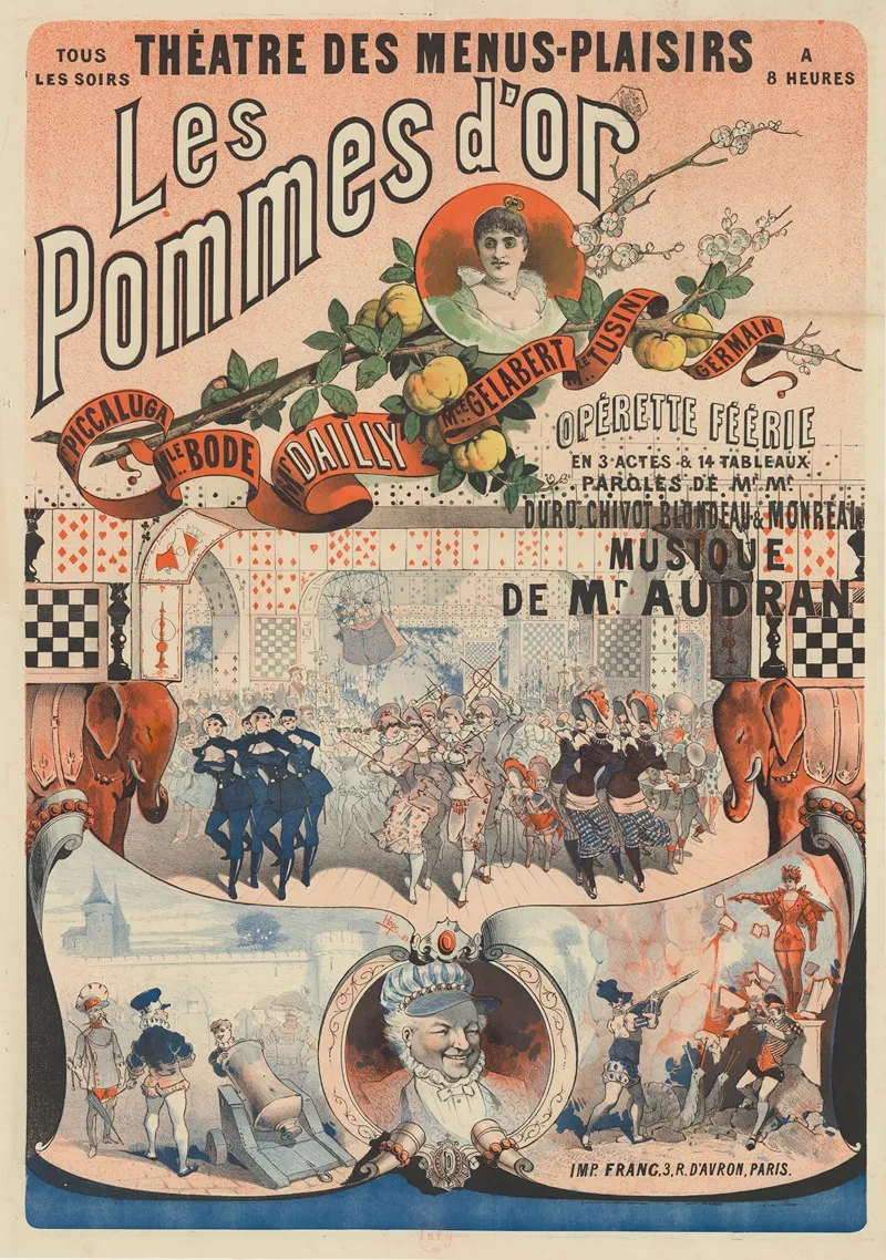 Theatre Des Menus Plaisirs Les Pommes Dor Wall Art by Léon Choubrac - High-Resolution Digital Print