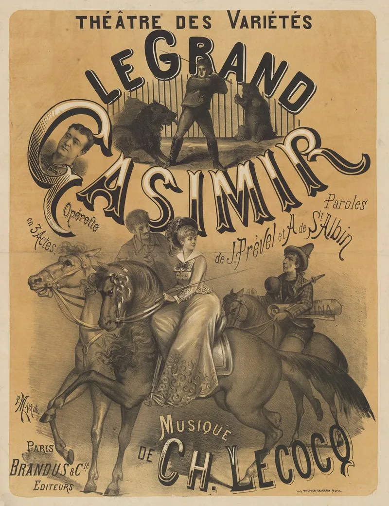 Theatre Des Varietes Le Grand Casimir Wall Art by Paul Maurou - High-Resolution Digital Print