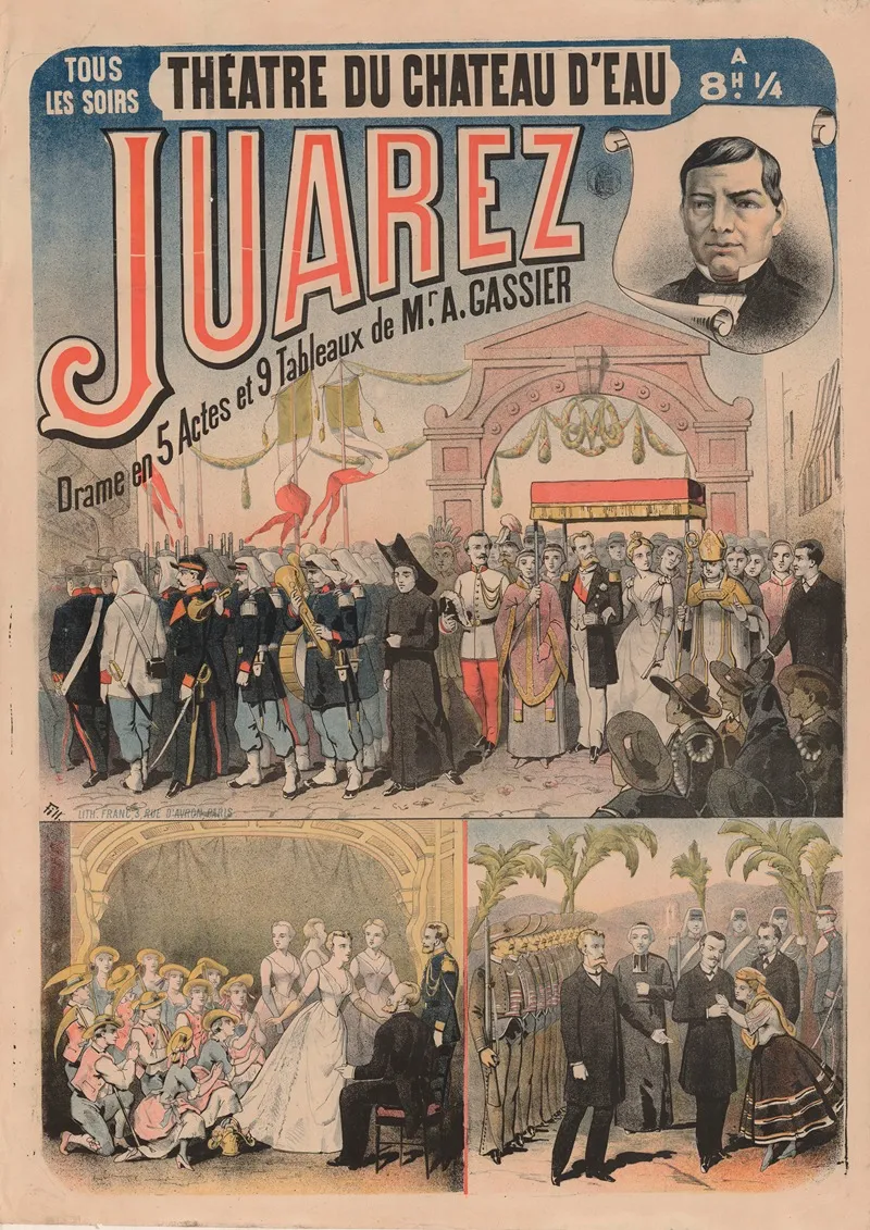 Theatre Du Chateau Deau Juarez Wall Art by Imp. Franc - High-Resolution Digital Print