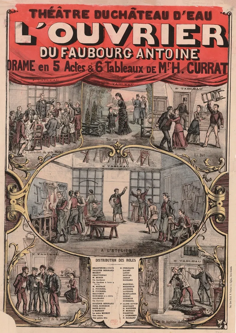 Theatre Du Chateau Deau Louvrier Du Faubourg Antoine Wall Art by Léon Sault - High-Resolution Digital Print