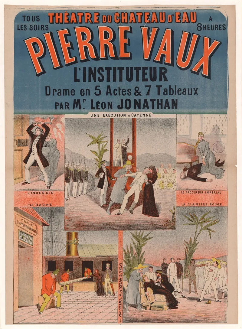 Theatre Du Chateau Deau Pierre Vaux Linstituteur Wall Art by Imp. Franc - High-Resolution Digital Print