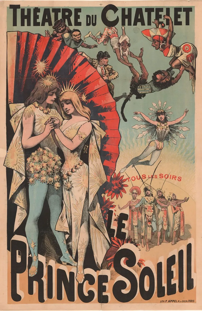 Theatre Du Chatelet Le Prince Soleil Wall Art by Lith. F. Appel - High-Resolution Digital Print