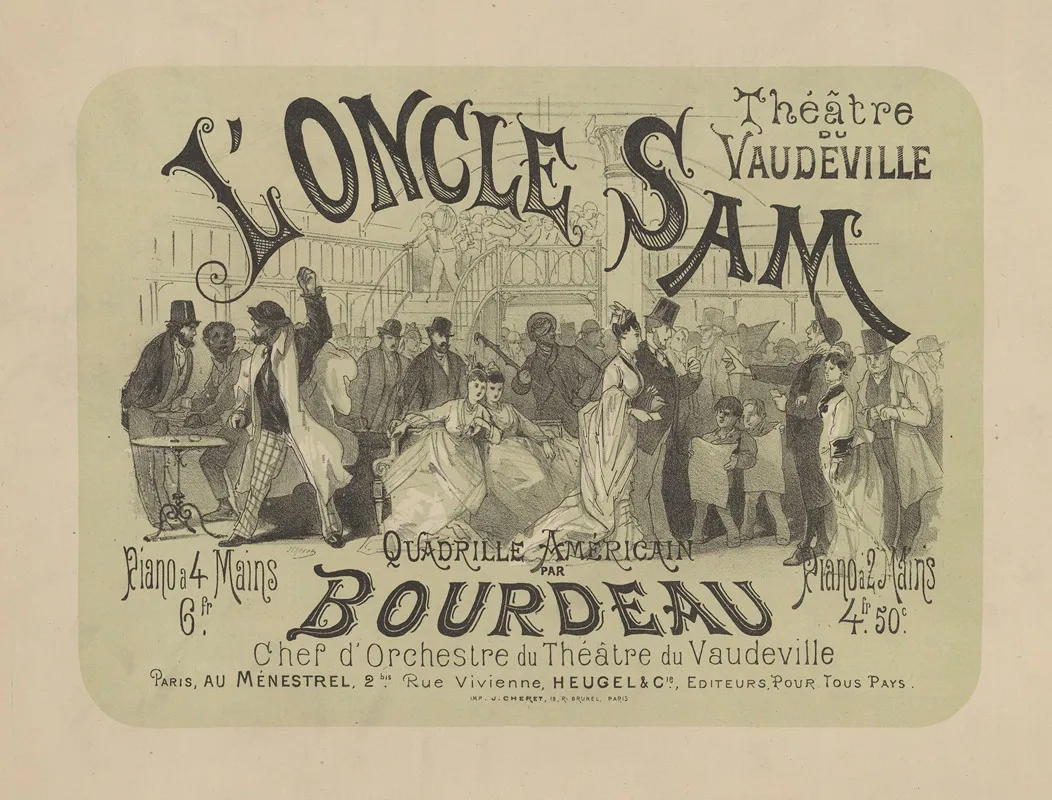 Theatre Du Vaudeville Loncle Sam Quadrille Americain Par Bordeau Chef Dorchestre Du Theatre Du Vaudeville