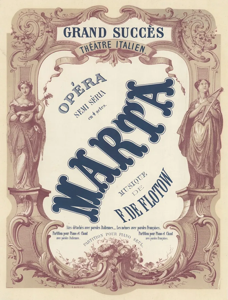 Theatre Italien Opera Semi Seria En 4 Actes Marta Wall Art by Antoine Barbizet - High-Resolution Digital Print