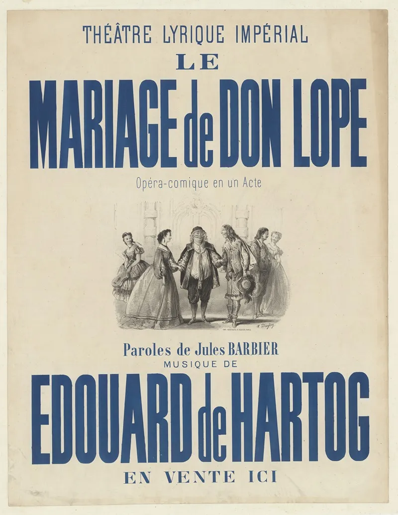 Theatre Lyrique Imperial Le Mariage De Don Lope 2 Wall Art by Henri-Alfred Darjou - High-Resolution Digital Print