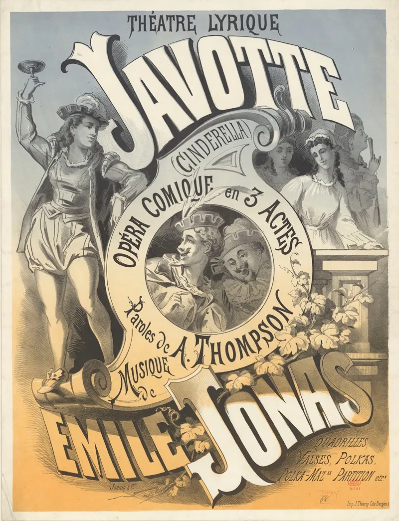 Theatre Lyrique Javotte Cinderella Wall Art by A. Jannin - High-Resolution Digital Print