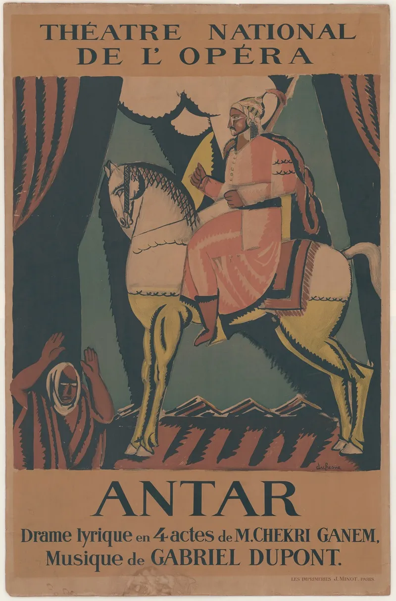 Theatre National De Lopera Antar Conte Heroique En 4 Actes De Chekri Ganem Wall Art by Imp. J. Minot - High-Resolution Digital Print