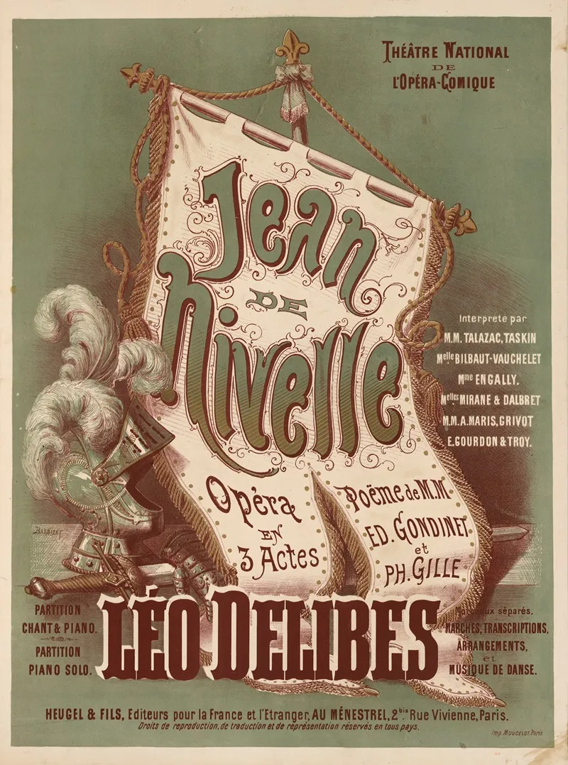Theatre National De Lopera Comique Jean De Nivelle Opera En 3 Actes Wall Art by Antoine Barbizet - High-Resolution Digital Print