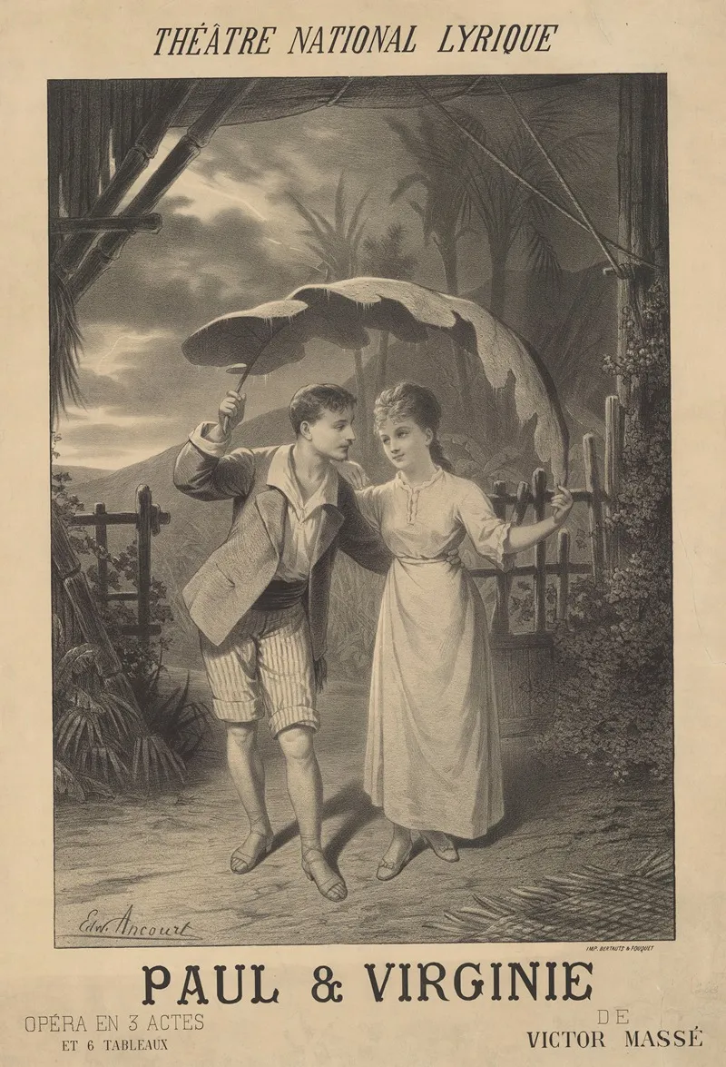 Theatre National Lyrique Paul Virginie Wall Art by Edward Ancourt - High-Resolution Digital Print
