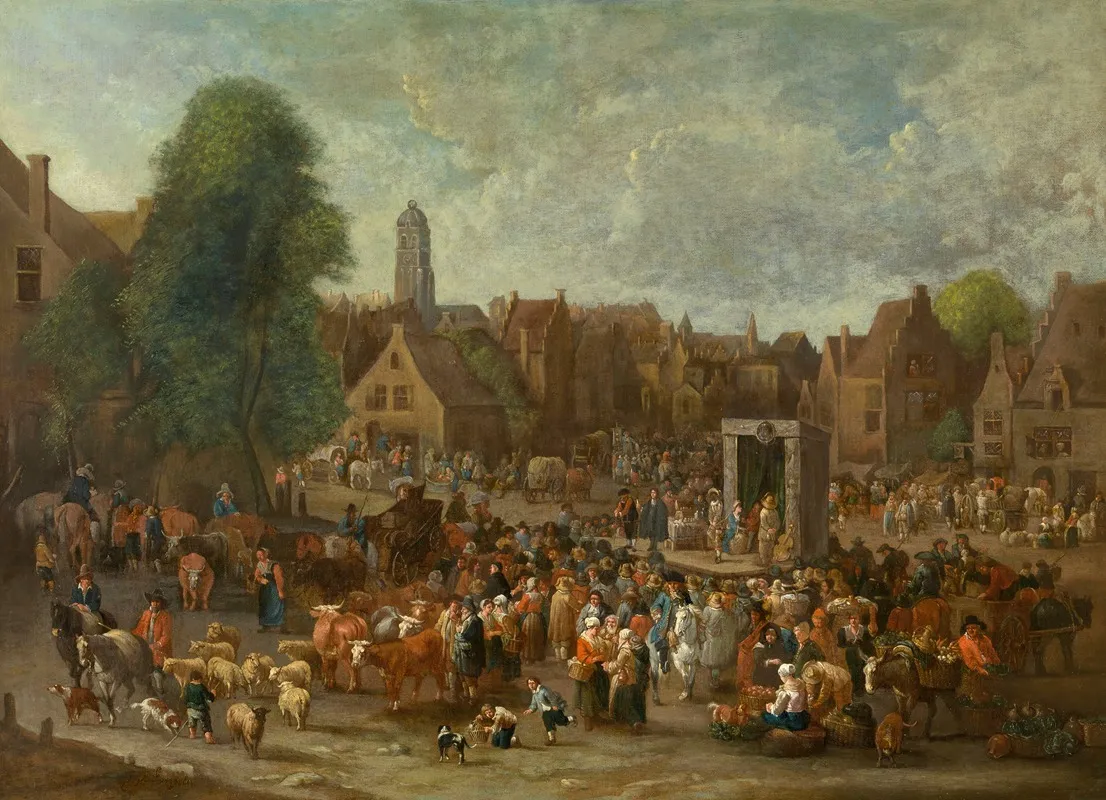 Theatre On The Marketplace Wall Art by Peter van Engelen - High-Resolution Digital Print
