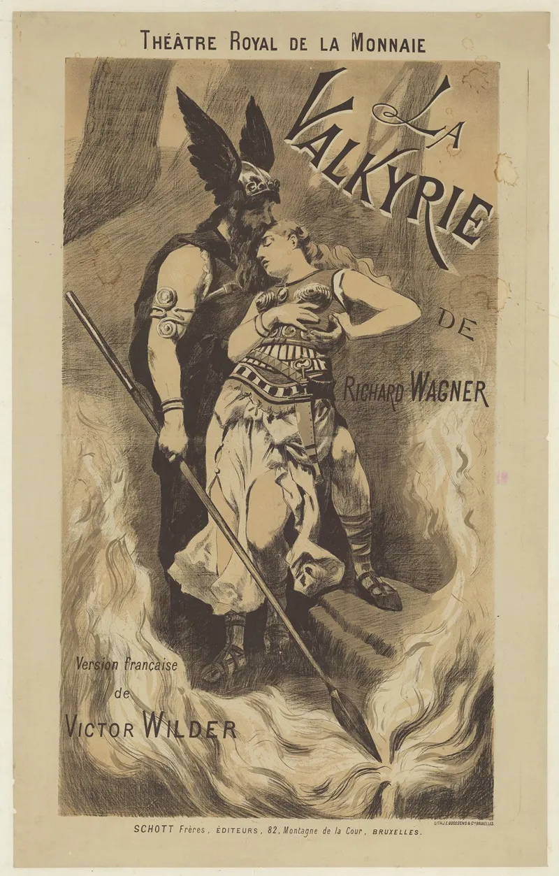 Theatre Royal De La Monnaie La Valkyrie De Richard Wagner Wall Art by Imp. J.-E. Goosens - High-Resolution Digital Print