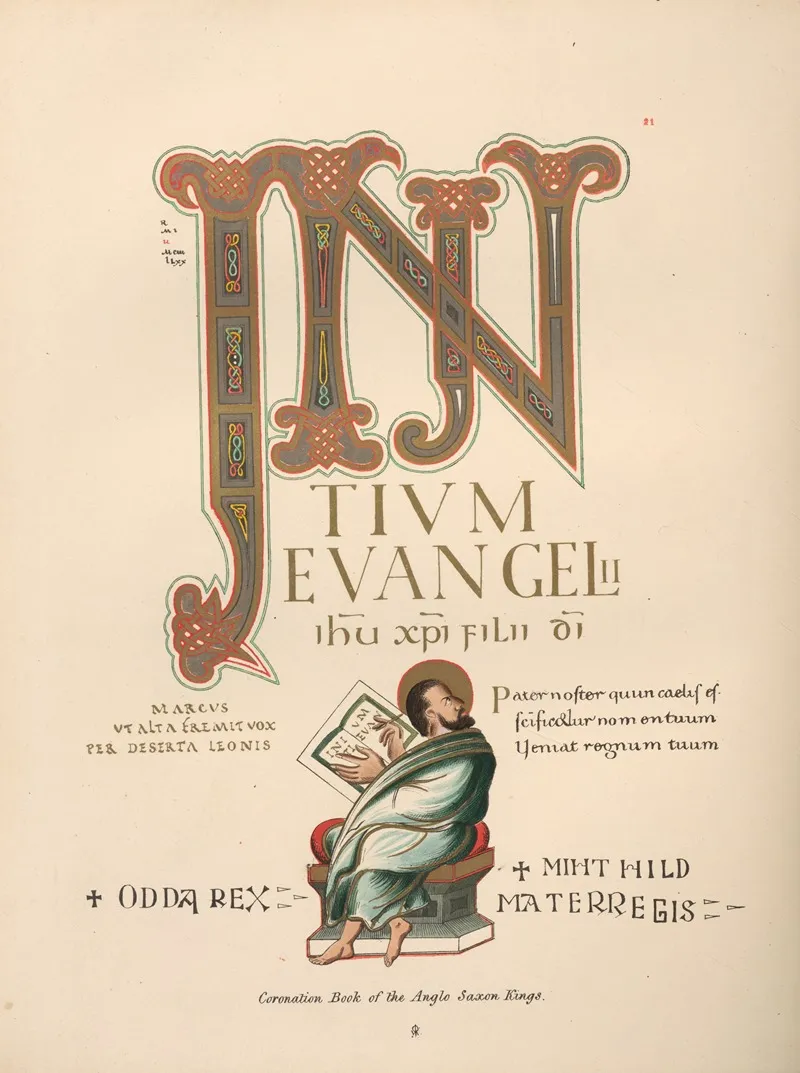 The%e2%80%8e %e2%80%8ecoronation%e2%80%8e %e2%80%8egospels%e2%80%8e %e2%80%8eof%e2%80%8e %e2%80%8ethe%e2%80%8e %e2%80%8eanglo Saxon%e2%80%8e %e2%80%8ekings Wall Art by John Obadiah Westwood - High-Resolution Digital Print