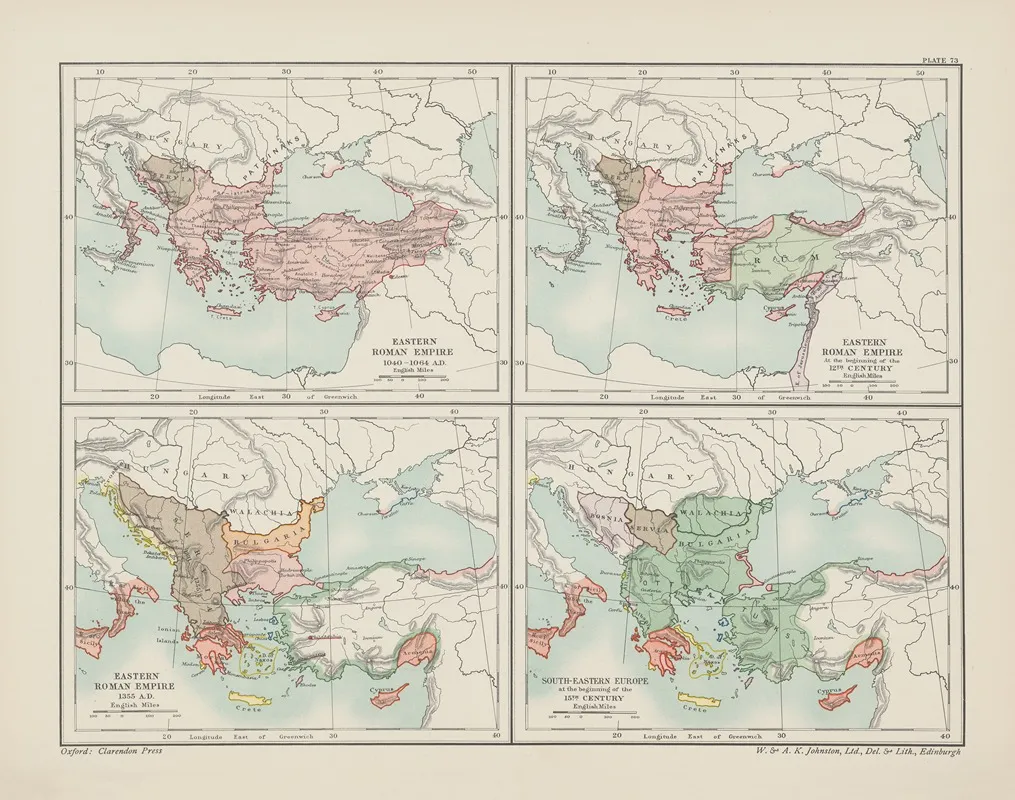 The‎ ‎eastern‎ ‎roman‎ ‎empire‎ ‎1025 Wall Art by Reginald Lane Poole - High-Resolution Digital Print