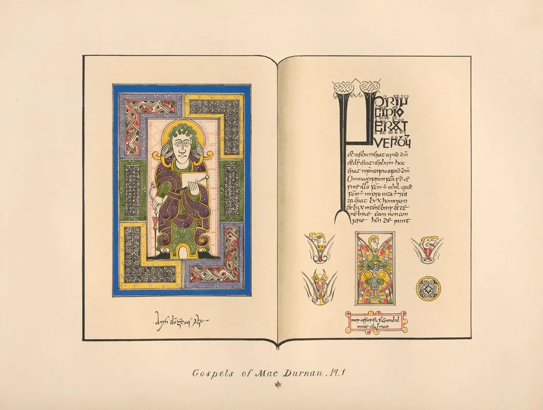 The‎ ‎gospels‎ ‎of‎ ‎macdurnan I Wall Art by John Obadiah Westwood - High-Resolution Digital Print